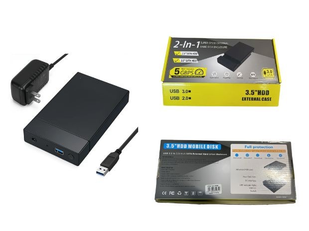 &uu CASE SATA-IDE 2,5 y 3,5 A USB 3.0 CON FUENTE (3526)